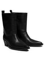 Downtown Wide-Shaft Leather Boots