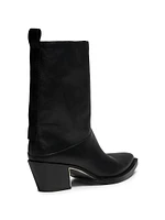 Downtown Wide-Shaft Leather Boots