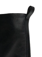 Downtown Wide-Shaft Leather Boots