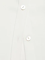 Sleeveless Button-Front Shirt