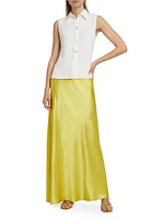 Sleeveless Button-Front Shirt