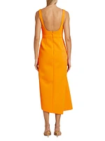 Hewton Pin-Tuck Midi-Dress