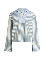 Whitney Striped Long-Sleeve Top