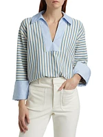 Whitney Striped Long-Sleeve Top