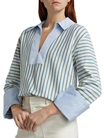 Whitney Striped Long-Sleeve Top