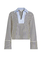 Whitney Striped Long-Sleeve Top