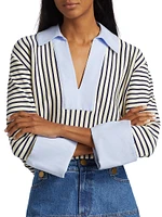 Whitney Striped Long-Sleeve Top