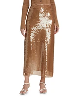 Kiah Sequined Midi-Skirt