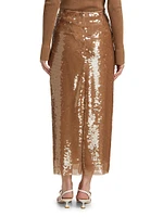 Kiah Sequined Midi-Skirt