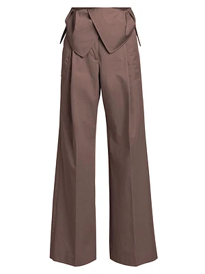 Foldover Cotton Trousers