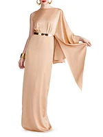 Rhiannon Satin One-Shoulder Gown