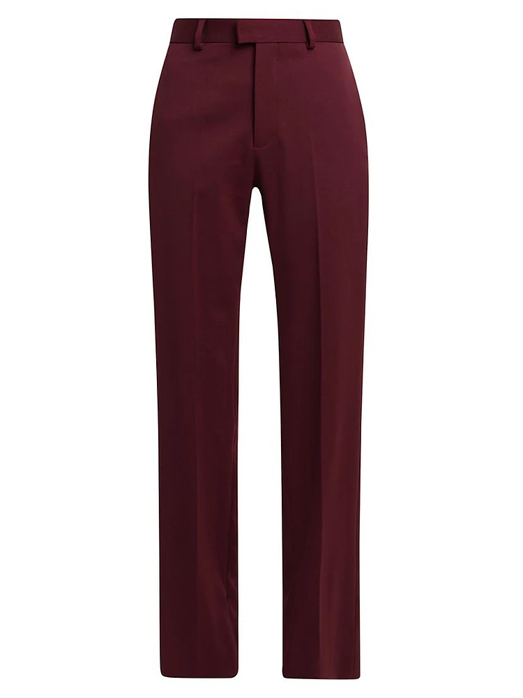 Grain De Poudre Wool Straight Pants