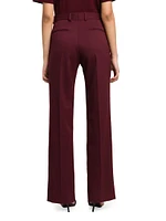 Grain De Poudre Wool Straight Pants