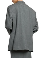 Asymmetric Wool Blazer