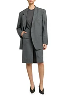 Asymmetric Wool Blazer