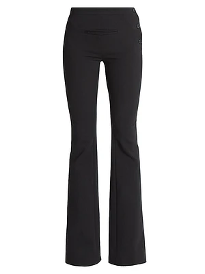 Oblique Wool-Blend Boot-Cut Pants