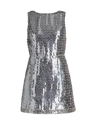 Lindsey Embellished Metallic Minidress