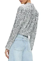 New Harvey Sequin Cropped Jacket