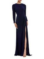 Jersey Ruched Waist Slip Gown