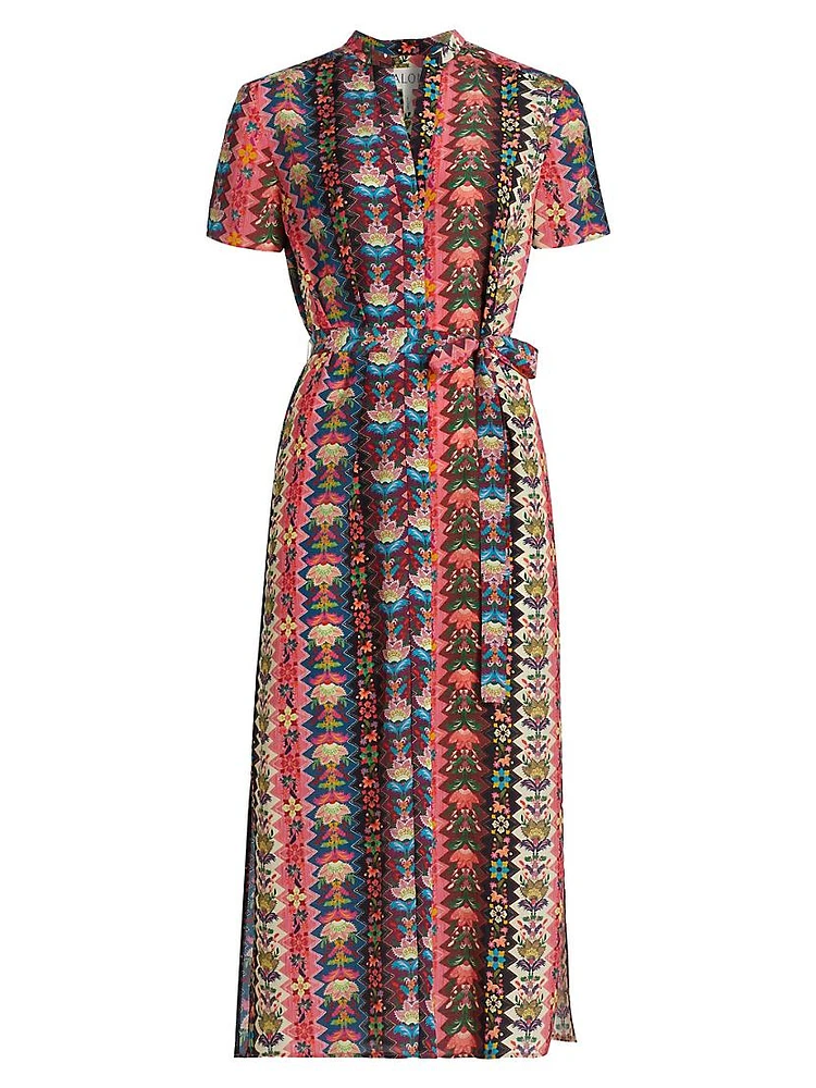 Vicki Floral Wrap Midi-Dress