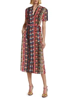 Vicki Floral Wrap Midi-Dress