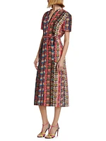 Vicki Floral Wrap Midi-Dress