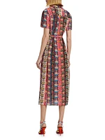 Vicki Floral Wrap Midi-Dress