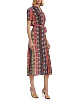 Vicki Floral Wrap Midi-Dress