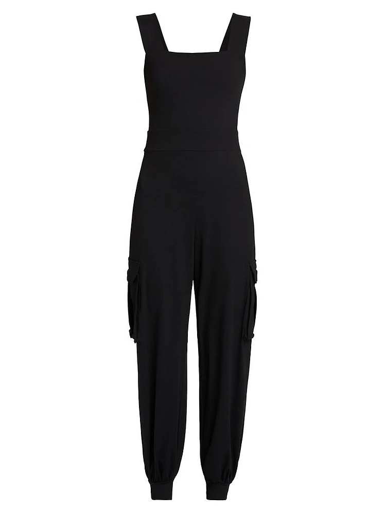 Cargo Wide-Strap Jumpsuit