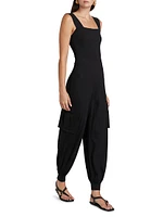 Cargo Wide-Strap Jumpsuit