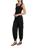 Cargo Wide-Strap Jumpsuit