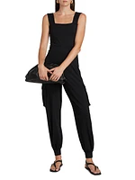 Cargo Wide-Strap Jumpsuit