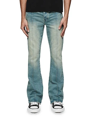 P004 Pintuck Flared Jeans