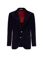 Comfort Cotton Pinstripe Corduroy Deconstructed Blazer