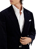 Comfort Cotton Pinstripe Corduroy Deconstructed Blazer