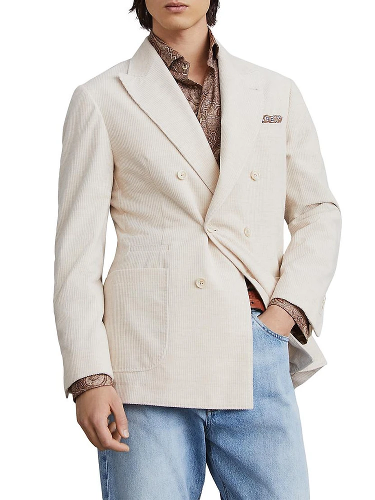 One and a Half Breasted Deconstructed Blazer with Patch Pockets