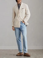 One and a Half Breasted Deconstructed Blazer with Patch Pockets