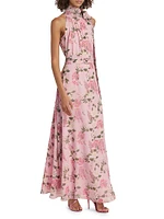 Kayla Floral Chiffon Sleeveless Dress