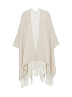 Wool and Cashmere Double Knit Poncho