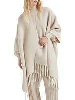 Wool and Cashmere Double Knit Poncho