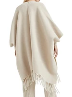 Wool and Cashmere Double Knit Poncho