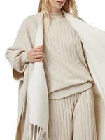 Wool and Cashmere Double Knit Poncho