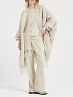 Wool and Cashmere Double Knit Poncho