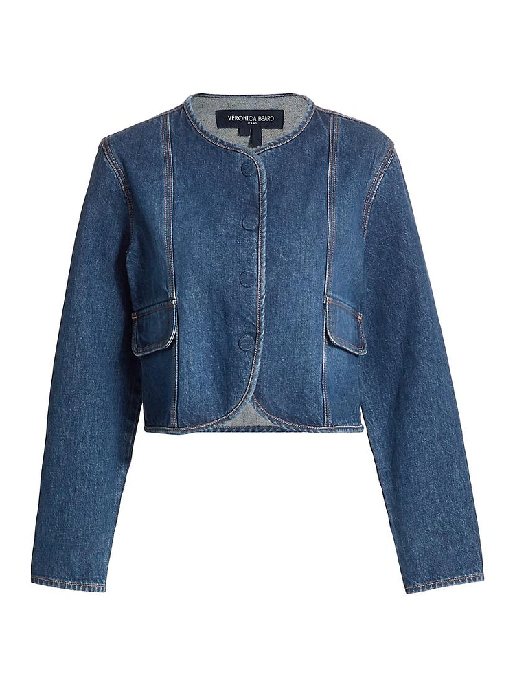 Cordell Denim Collarless Jacket