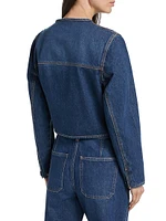 Cordell Denim Collarless Jacket