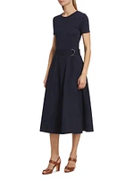 Facia T-Shirt Belted Midi-Dress