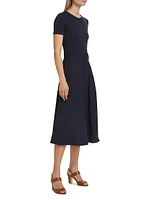 Facia T-Shirt Belted Midi-Dress