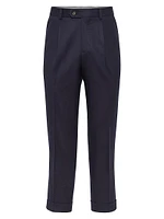 Virgin Wool Flannel Leisure Fit Trousers