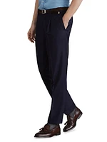 Virgin Wool Flannel Leisure Fit Trousers