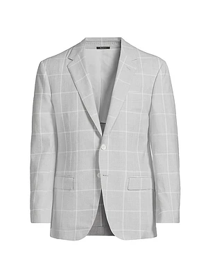 Windowpane Plaid Sport Jacket